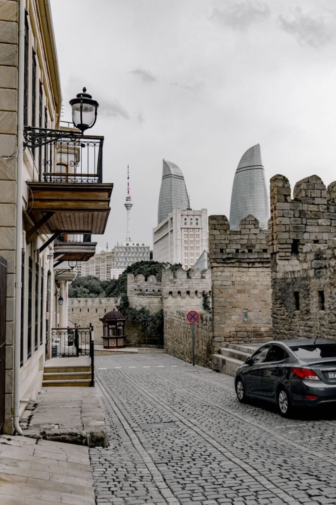 Baku Azerbaijan Flame Tower Travel