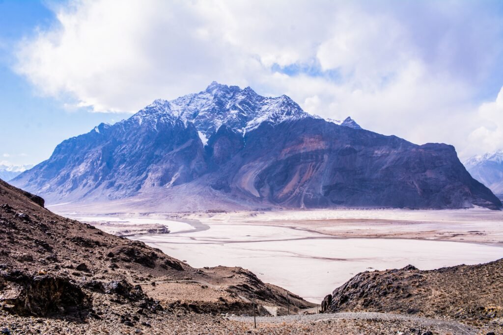 Skardu Valley scenic view with mountains and river